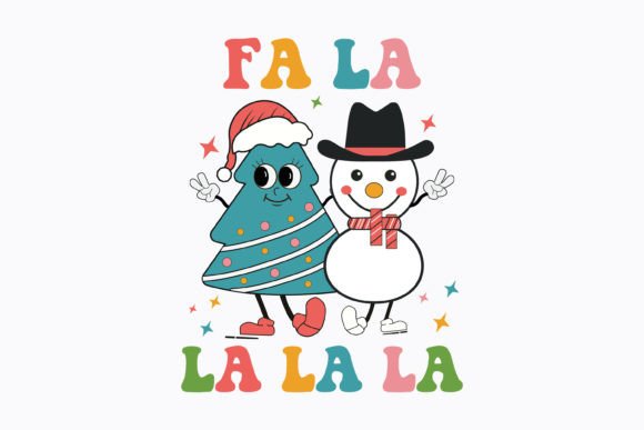 Christmas Fa La La La La Retro Svg