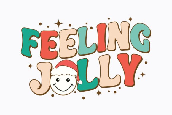 Christmas Feeling Jolly Retro Svg