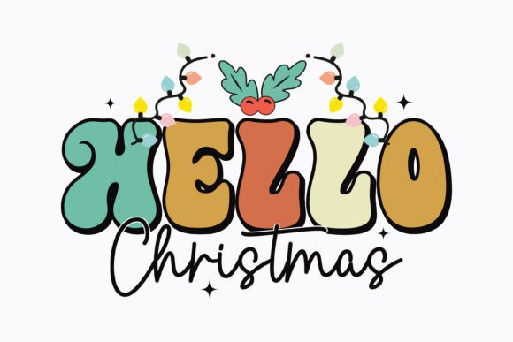 Christmas Hello Christmas Retro Svg