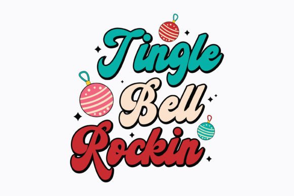 Christmas Jingle Bell Rockin Retro Svg