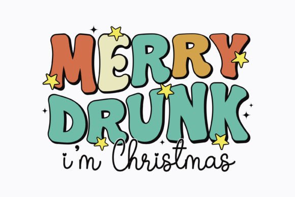 Christmas Merry Drunk I m Retro Svg