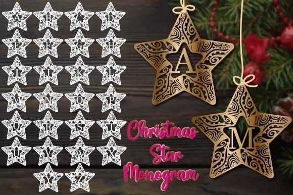 Christmas Star Monogram Bundle
