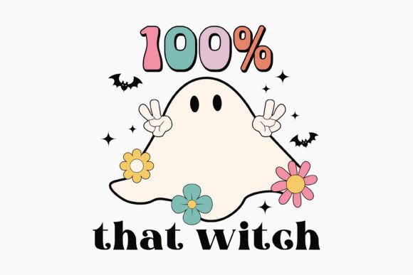 Halloween 100 That Witch Retro Svg