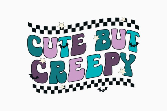 Halloween Cute but Creepy Retro Svg