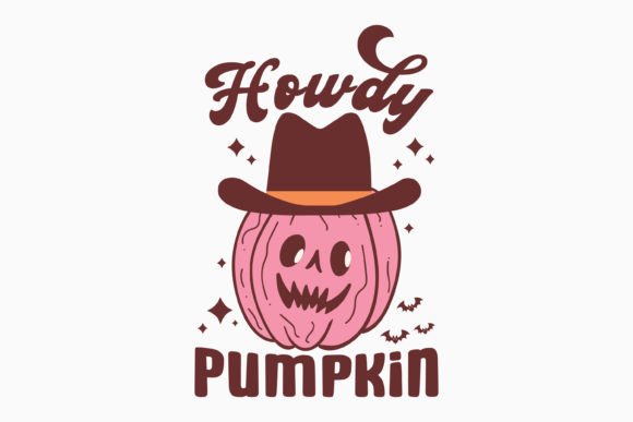 Halloween Howdy Pumpkin Retro Svg