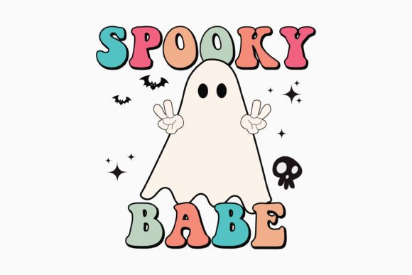 Halloween Spooky Babe Retro Svg