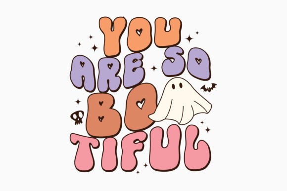 Halloween You Are so Boo Tiful Retro Svg