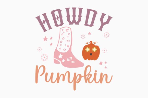 Howdy Pumpkin Halloween Retro Svg