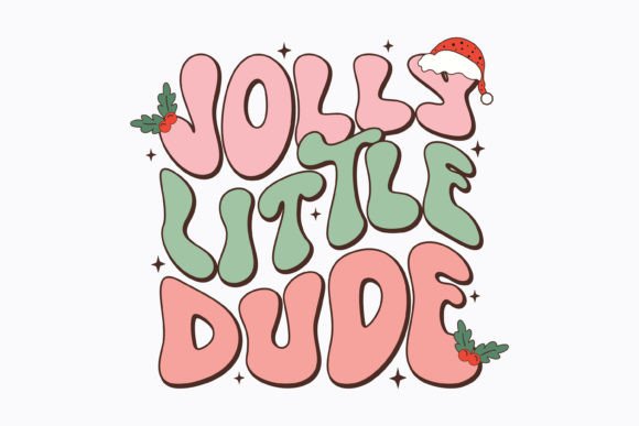 Jolly Little Dude Christmas Retro Svg