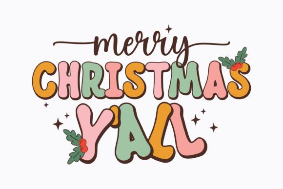 Merry Christmas Y All Christmas Retro