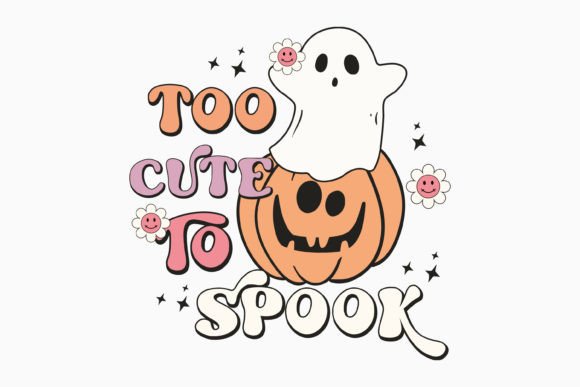 Too Cute to Spook Halloween Retro