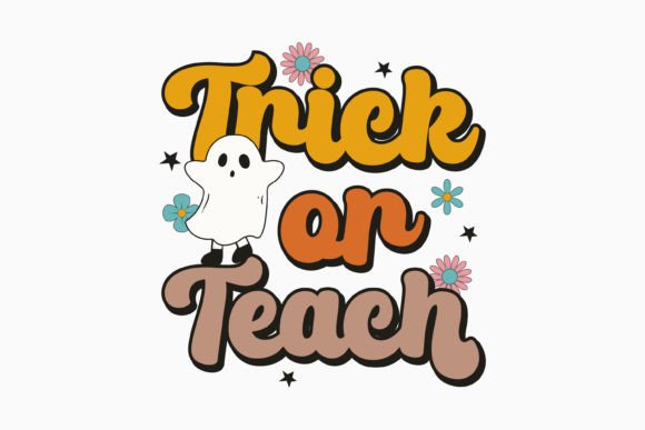 Trick or Teach Halloween Retro