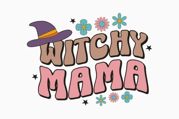 Witchy Mama Halloween Retro